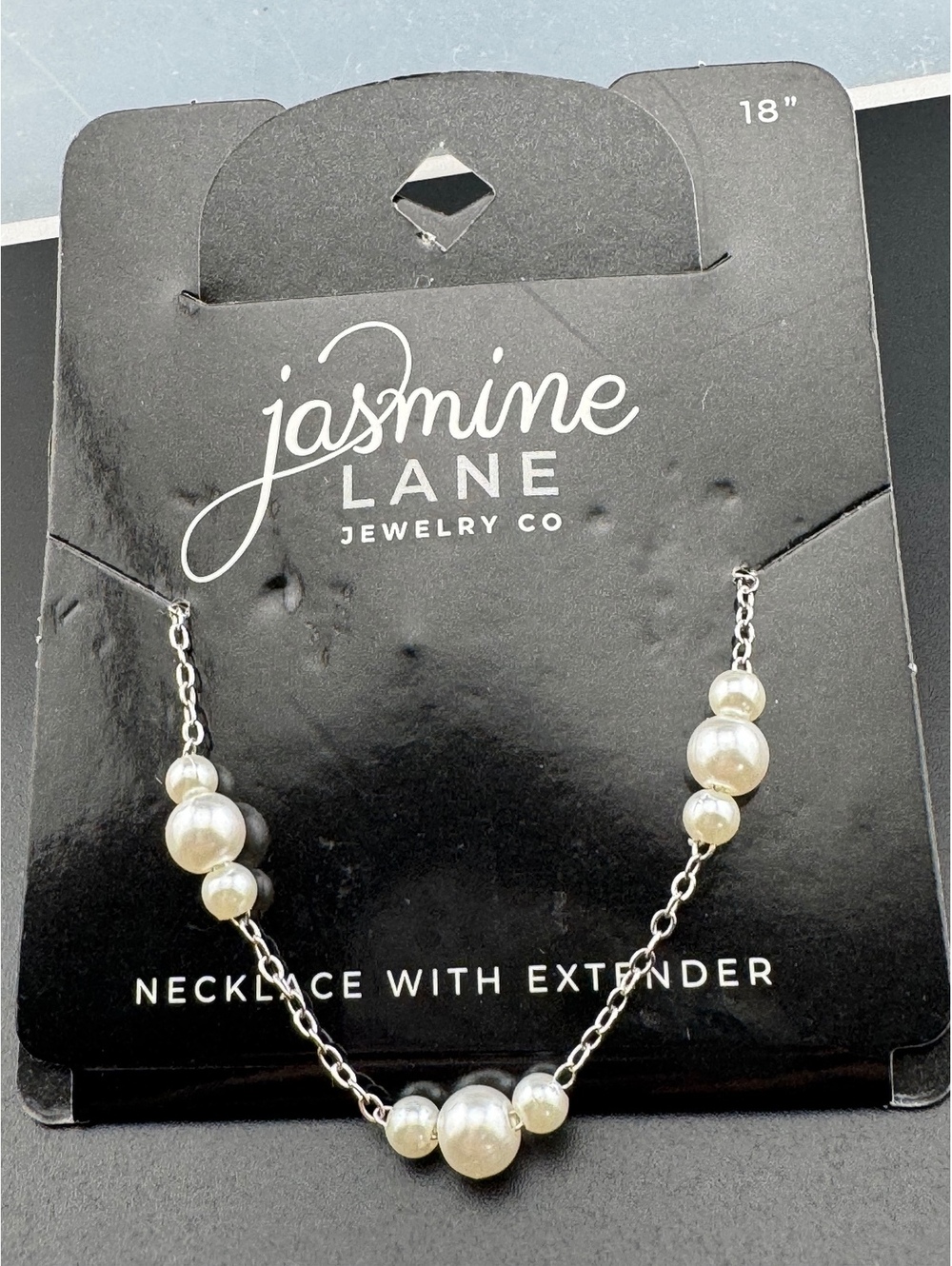 Jasmine Lane Pearl Accent Necklace with Extender, 18"